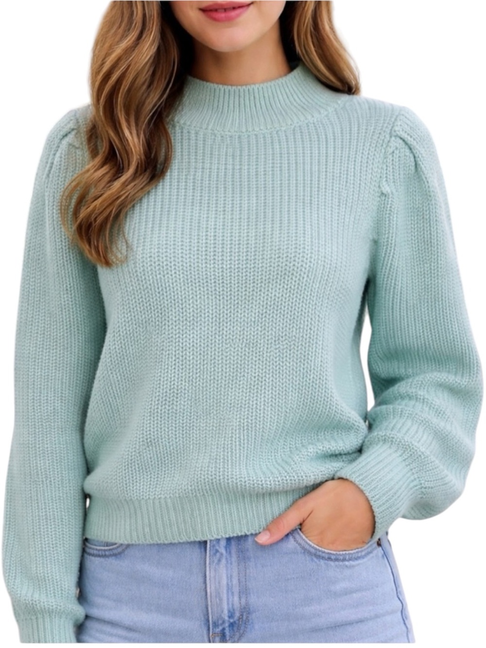 SO NWT aqua mock turtleneck sweater size small